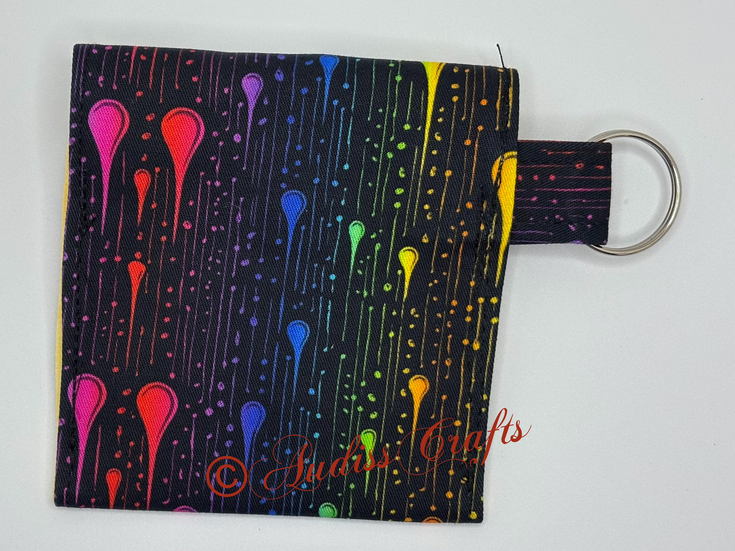 Rainbow rain keyring case