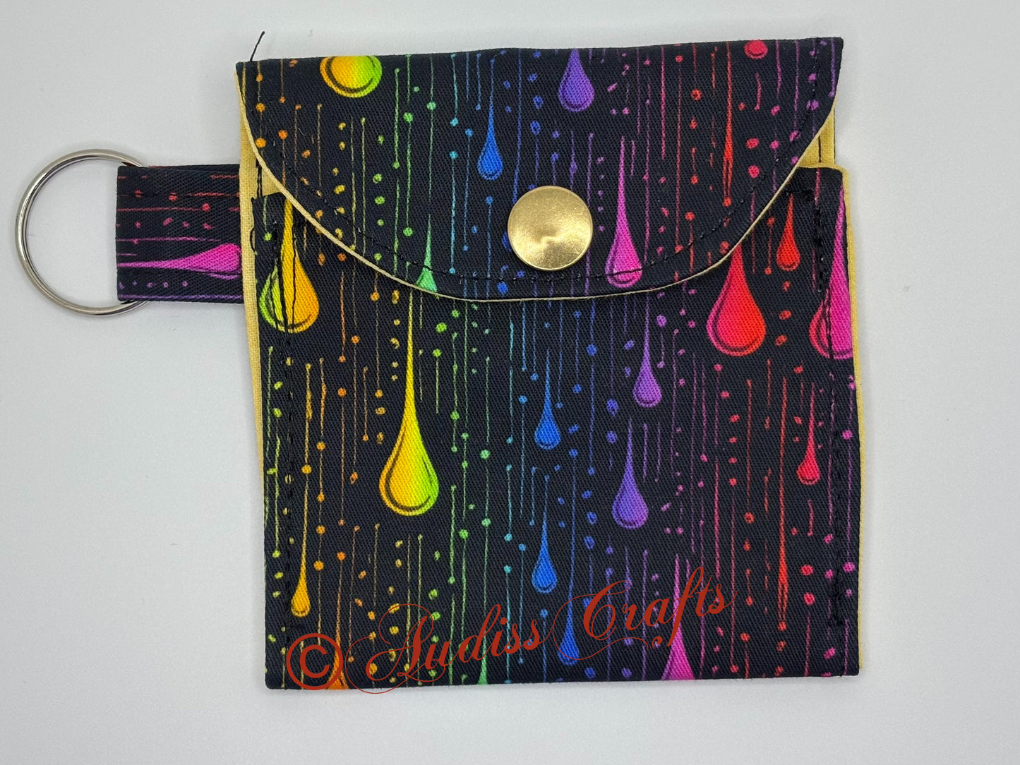 Rainbow rain keyring case