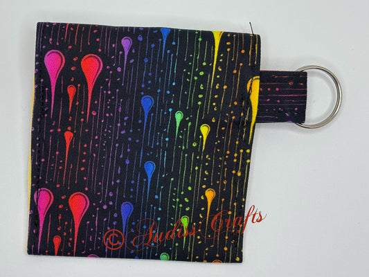 Rainbow rain keyring case